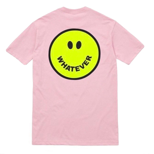 Supreme 16FW Whatever Tee 笑脸 趣味 粉色宽松圆领短袖T恤