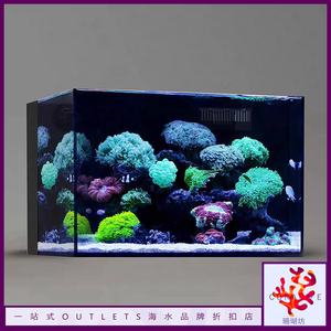 蓝甸海水缸桌面珊瑚背滤缸中小型水族箱超白玻璃海缸全套设备方缸