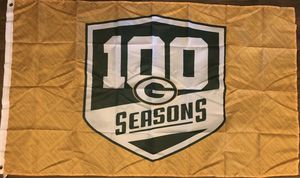 100 Seasons Greenbay Packers Flag万圣节装饰幼儿园酒吧装饰旗