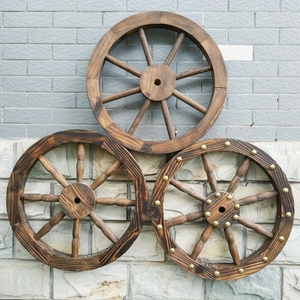 怀旧老物件民俗杂项老车轱辘马车轮子老式旧木头车轮复饰摆件