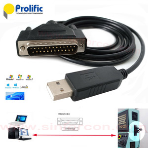 USB转DB25串口线法兰克通讯线穿孔面板电缆Fanuc 18i数据线通信线