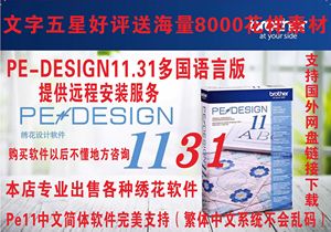 电脑绣花制版兄弟 Brother PE-DESIGN 11.31 中英文版全功能