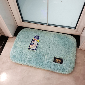大达家居地垫现代简约地毯绒面吸水卫生间门厅卧室方形脚垫可机洗