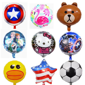18寸卡通铝膜气球叮当猫小猪佩奇儿童生日装饰活动地推气球成都