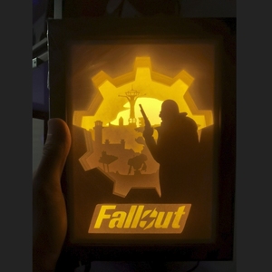 【信仰纸雕灯】辐射维加斯氛围灯Fallout游戏周边手办8寸立体相框