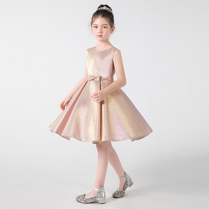 钢琴演出服女童小提琴表演奏儿童礼服高级定制公主裙小主持人服装