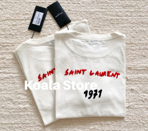 [瑕疵特价] SLP/YSL SAINT LAURENT 1971 刺绣字母 女款 M码 T恤