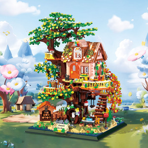 街景系列城堡别墅建筑模型树屋儿童益智拼装积木乐高女孩生日礼物