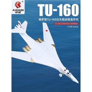 白天鹅图TU-160经典战略轰炸机合金飞机军事模型儿童玩具桌面摆件