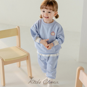 【2件套】KIDSCLARA韩国婴儿卫衣裤子套装春款男女宝宝上衣休闲裤