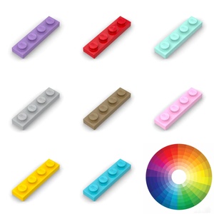 LEGO乐高3710 1x4基础板 浅灰4211445白深灰黑红米棕黄蓝绿紫橙