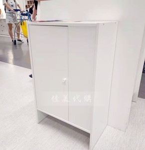 IKEA苏州代购宜家BAGGEBO巴格布柜框和柜门80CM摩登白色书柜鞋柜