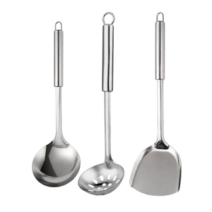 Velosan不锈钢锅铲勺子套装厨房家用长柄厨具不烫手炒菜炒勺漏勺