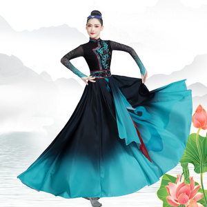 新款蒙古舞蹈服民族风舞台演出服饰女藏族草原现代广场舞练功服
