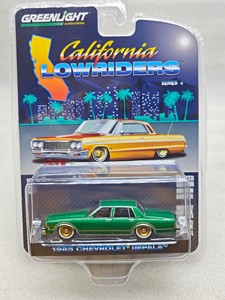 绿光1:64 加州低趴系列4 - 1985雪佛兰Impala-明亮绿色金属