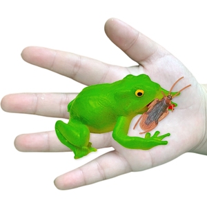 软胶仿真青蛙套装幼儿园认知益智玩具礼物可爱过家家昆虫动物模型
