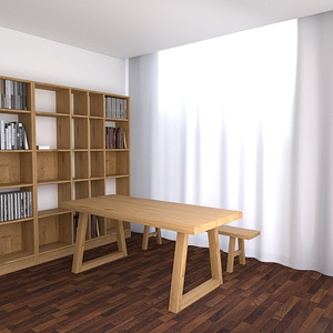 老榆木书桌尺寸可以定制全实木原木色直拼板桌子原木风餐桌茶桌