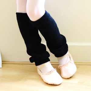 韩国进口儿童舞蹈练功服装芭蕾跳舞保暖袜套秋冬针织护腿腿套护膝