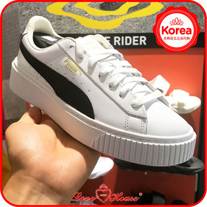 韩国正品代购PUMA彪马蕾哈娜男女小白鞋松糕底板鞋364040白黑色