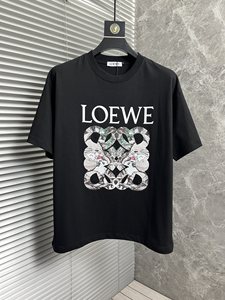 代购LOEWE罗意威 24夏季logo印花图案休闲百搭圆领短袖T恤男女款