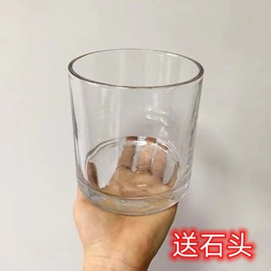 简约水培玻璃花盆圆形正方形透明郁金香种球摆件水养植物器皿花瓶