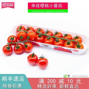 柿一家串收樱桃番茄无土栽培 西红柿红色串收樱桃小番茄整箱 10盒