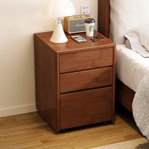 实木床头柜日式可移动床边柜家用卧室小户型简约桌下柜储物收纳柜