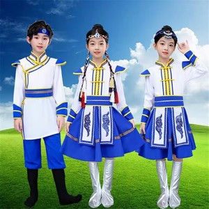 56个少数民族儿童服装俄罗斯族五十六男童女童法式宫廷风连衣裙女