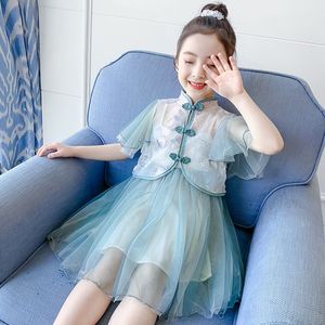 韩版女童汉服夏装仙女新款连衣裙儿童超仙古装中国风襦裙唐装女裙