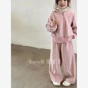 巴­拉巴­拉清货韩国童装女童套装2024新款秋冬季儿童网红甜美洋气