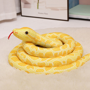 仿真黄金蟒蛇假蛇抱枕毛绒玩具搞怪整盅玩偶生肖蛇蛇年布娃娃大号