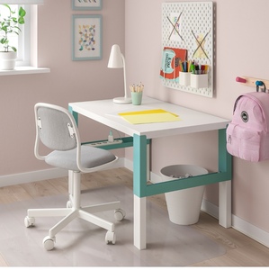 IKEA宜家 佩尔 儿童书桌(96x58高度可调 白粉蓝绿)国内代购