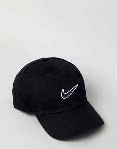 现货2018新款Nike Swoosh耐克黑色棉质刺绣LOGO潮鸭舌帽棒球帽子