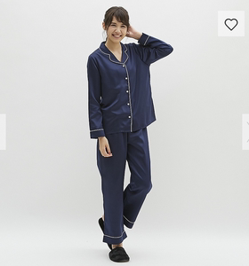 日本代购16号带回GU女士最新版长袖舒适柔软睡衣四色选 码全
