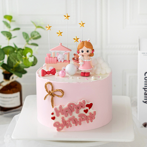 烘焙蛋糕装饰兔兔公主熊熊王子摆件少女心情景生日甜品台装扮布置
