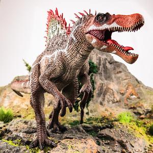 仿真棘背龙恐龙世界模型塑胶儿童玩具狂暴棘龙迅猛霸王龙景观摆件