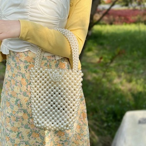 miss 迷人猫 珍珠包系列 法式复古小众设计感手提包淑女水桶包