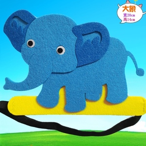 儿童动物头饰大象的耳朵故事话剧演出道具小兔子卡通帽子小羊头套