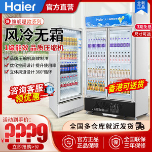 海尔双门冰柜商用饮料展示柜冰箱单门风冷无霜立式冷藏水果保鲜柜
