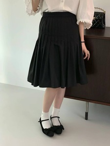 EGG 2024夏季新款 WUA韩国东大门代购 气质百搭时尚百褶半身裙女