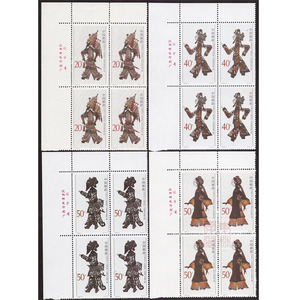 1995-9 中国皮影左上直角边厂名（厂铭）四方连邮票 收藏 集邮