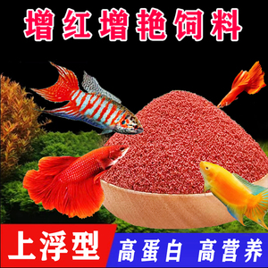 中国斗鱼增红饲料小型观赏鱼孔雀鱼高蛋白鱼粮泰国普叉增色虾红素