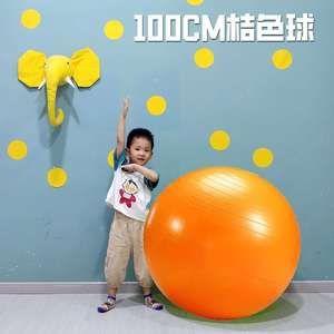 新款超大号瑜伽建身球订做120CM/100CM儿童感统训练大龙球1米黑白