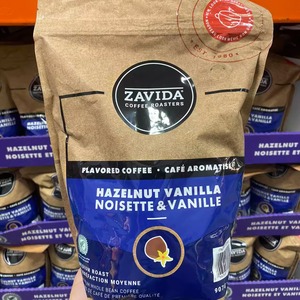 现货加拿大包邮ZAVIDA 咖啡中度烘培香草奶油榛子咖啡豆有*机