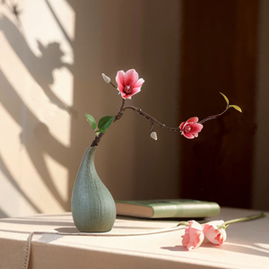陶瓷花瓶插花仿真花器干花枝客厅简约格调展示架绿植茶道假花装饰