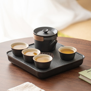 功夫小茶具套装家用单人简约现代日式酒店用品客房宿舍泡茶器茶杯