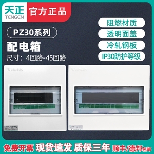 天正 PZ30配电箱10 15 18 20 24回路箱 暗装明装箱 强电箱 照明箱