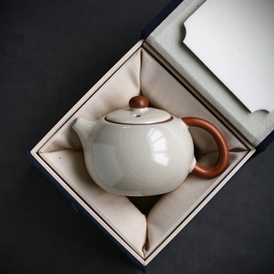 汝窑茶壶陶瓷单壶功夫茶具一人用西施壶泡茶家用中式礼盒送礼定制