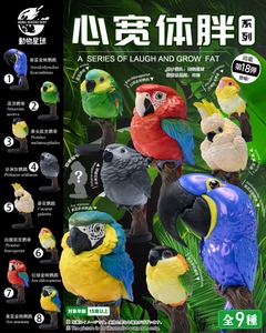 动物星球心宽体胖系列第18弹鸟鹦鹉隐藏限量潮玩手办动物模型玩具