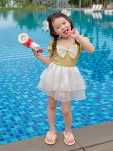 奇海28605新款时尚儿童泳装连体泳衣卡通夏季特惠可爱迷人女童